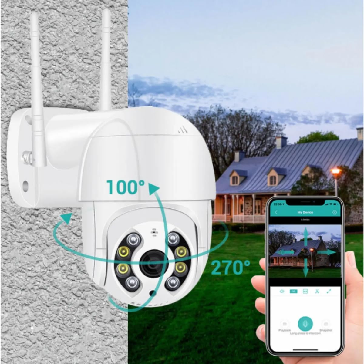 Camara Ip Wifi Exterior 1080p Infrarrojo